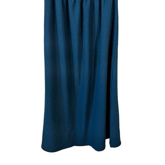 Chelsea28 New Mixed Media Color Block Halter Midi Dress Turquoise Black Sz Small - Picture 9 of 12